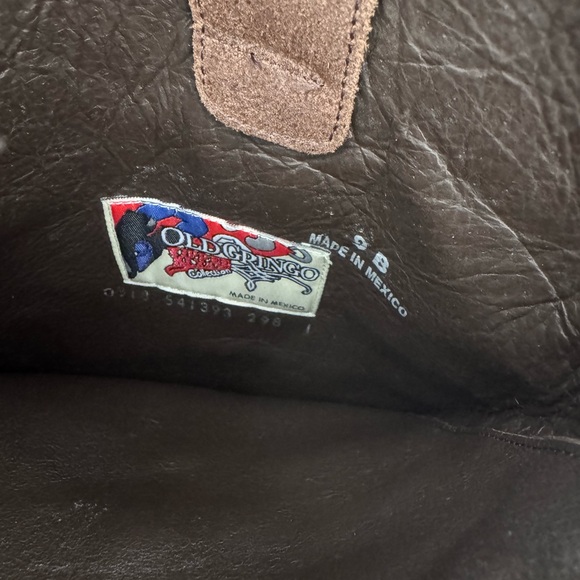 Old Gringo Brown Heeled Boots with Fringe and Studs - Picture 3 of 3